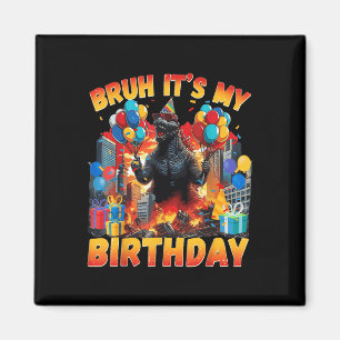 Aimant Fête d'anniversaire de Kaiju Japon Monstre Dinosau