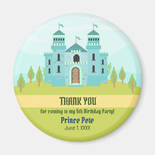 Aimant Fête d'anniversaire de prince royal garçon