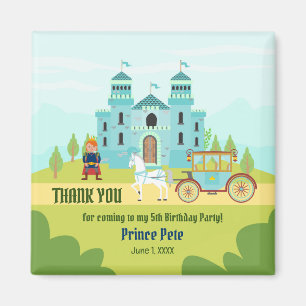 Aimant Fête d'anniversaire de prince royal garçon