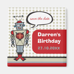 Aimant Fête d'anniversaire mignonne de garçon d'enfants