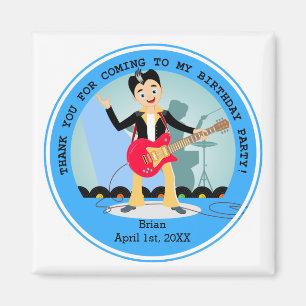 Aimant Fête d'anniversaire Rock Star Boy