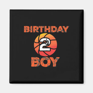 Aimant Fête de basket-ball 2 ans Ancien Anniversaire Cel