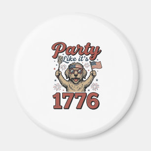 Aimant Fête de chien patriotique comme c'est 1776 Chemise