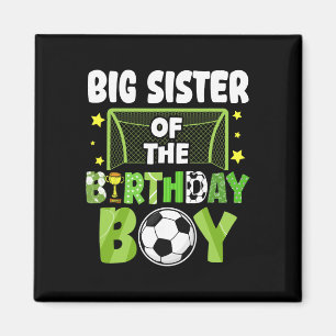 Aimant Fête de foot pour grand frère d'anniversaire de gr