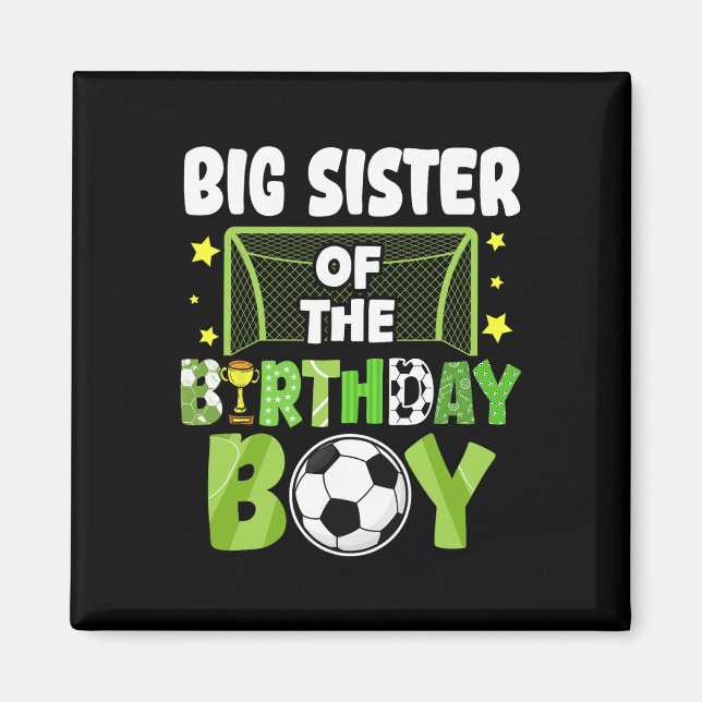 Aimant Fête de foot pour grand frère d'anniversaire de gr (Devant)