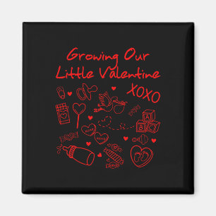 Aimant Fête de grossesse de la Saint-Valentin Croissance