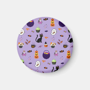 Aimant Fête de Halloween avec des friandises mignonnes