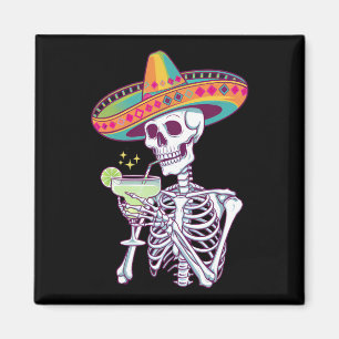 Aimant Fête de la Margarita de la fête des Morts mexicain