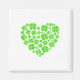 Aimant Fête de la Saint-Patrick Cœurs Trèfle Femmes Fille