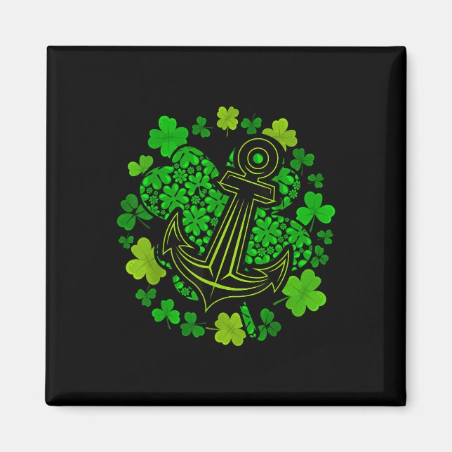 Aimant Fête de la Saint-Patrick Trèfle à quatre feuilles  (Devant)