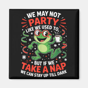 Aimant Fête de la sieste de grenouille drôle pour les amo