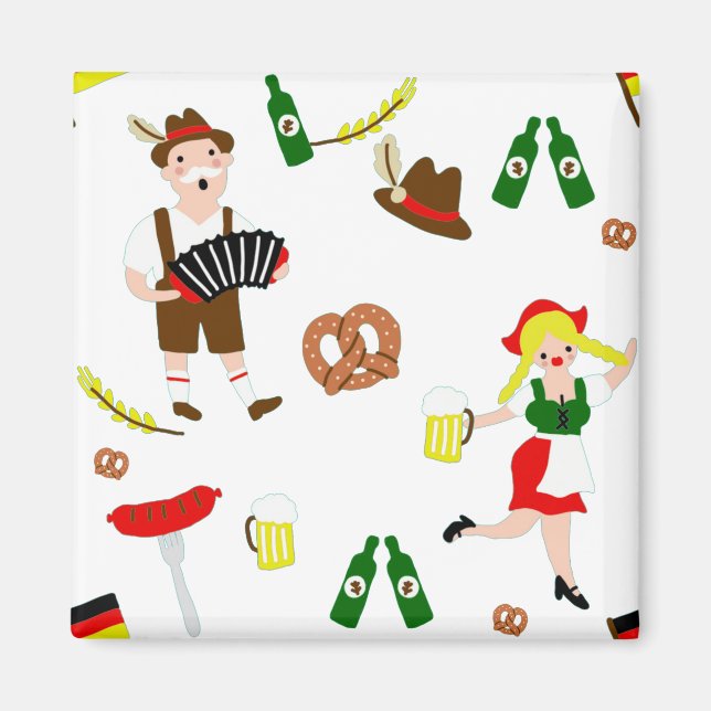 Aimant Fête de l'Oktoberfest (Devant)