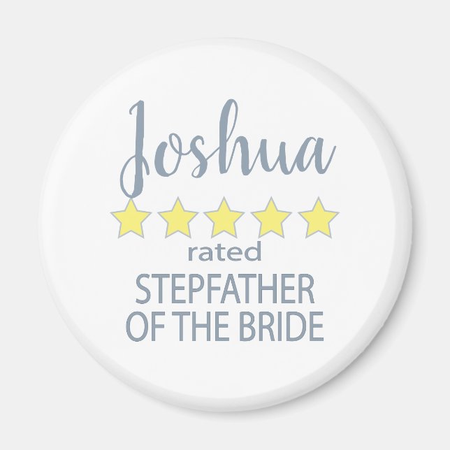 Aimant Fête de mariage et de mariage 5 étoiles Stepfather (Devant)