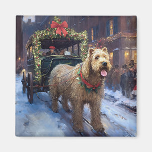 Aimant Fête de Noël de Wheaten Terrier