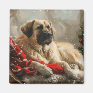 Aimant Fête de Noël des Chiens de Berger Anatoliens