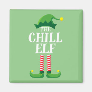 Aimant Fête de Noël du groupe Famille de jumelage Elf Chi