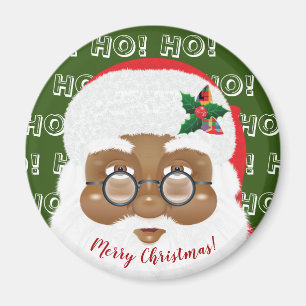 Aimant Fête de Noël du Père Noël afro-américain