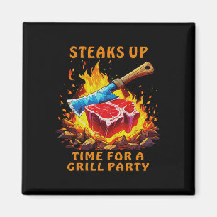 Aimant Fête de steak Rbecue citations drôles pour hommes