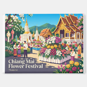 Aimant Fête des fleurs de Chiang Mai en Thaïlande