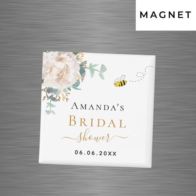 Aimant Fête des mariées fleurie eucalyptus abeille verte (Créateur téléchargé)