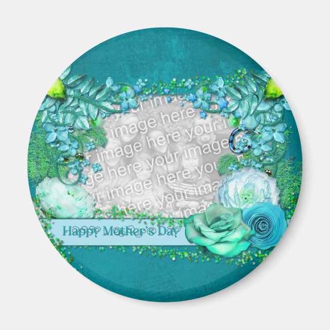 Aimant Fête des mères - AJOUTER VOTRE PHOTO - Imaginaire  (Devant)