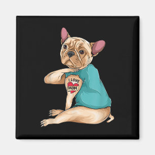 Aimant Fête des mères Cadeau Funny Chien Français Bulldog