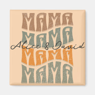 Aimant Fête des Mères Couleur naturelle Maman Enfants Nom