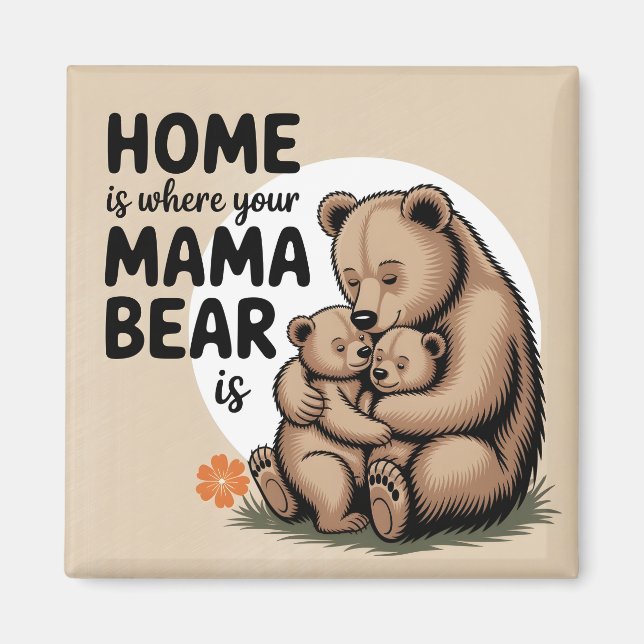 Aimant Fête des Mères Mère Mama Bear (Devant)