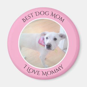 Aimant Fête des mères mignonne Chien Chien blanc avec vis