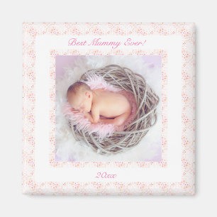 Aimant Fête des mères rose Meilleure maman maman Jamais c