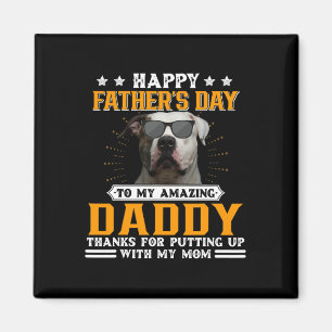 Aimant Fête des pères American Bulldog Dons Papa Cadeaux 