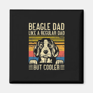 Aimant Fête des pères Beagle Chien Papa