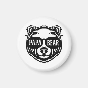Aimant Fête des pères de lunettes de soleil Papa Bear