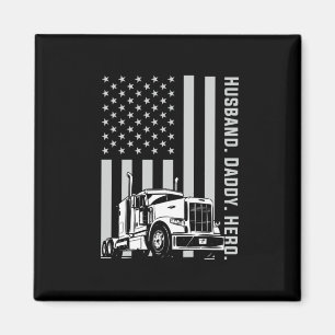 Aimant Fête des pères   Drapeau américain papa de camion
