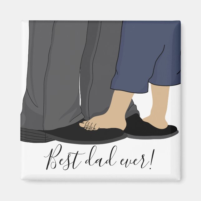 Aimant Fête des pères du Carré magnétique (Devant)