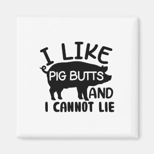 Aimant Fête des pères Mens Bbq I Like Pig Butts Grill
