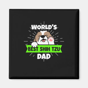 Aimant Fête des pères World Best Shih Tzu Chien Papa