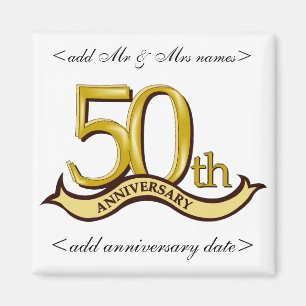 Aimant Fête du 50e anniversaire :