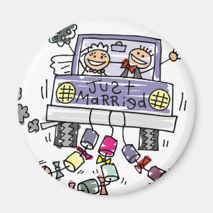 Aimant Fête Du Mariage Marié Et Marié