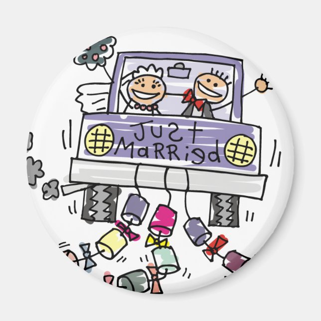 Aimant Fête Du Mariage Marié Et Marié (Devant)