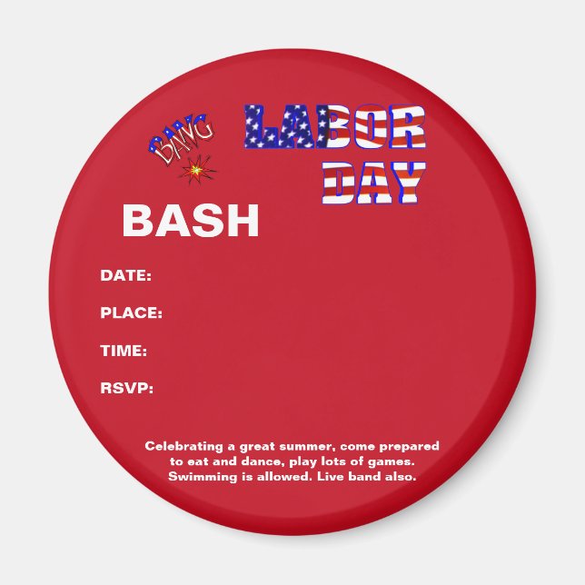 Aimant Fête du Travail - (Devant)