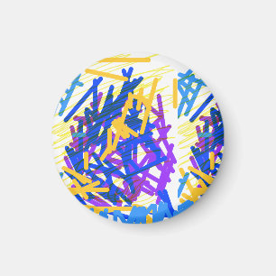 Aimant Fête Moderne Abstraite Éclaboussure de Peinture