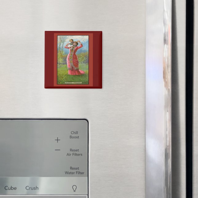 Aimant Fête vintage des mères Heures ensoleillées (In situ (réfrigérateur))