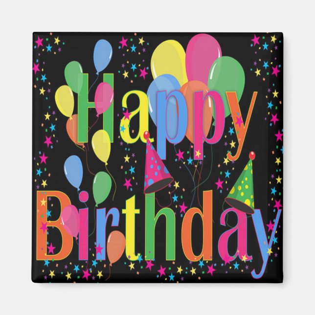 Aimant Fêter un joyeux anniversaire (Devant)