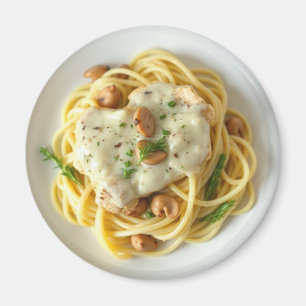 Aimant Fettuccini Alfredo Drôle Nourriture