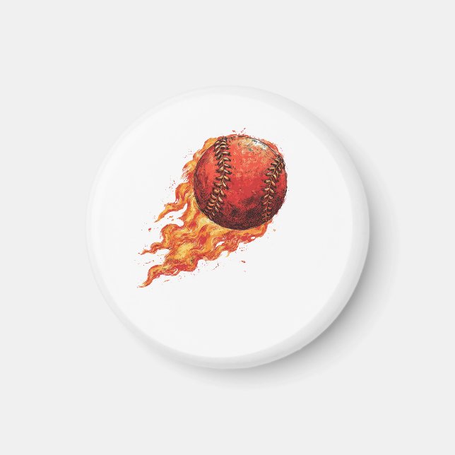 Aimant Feu Baseball  (Devant)