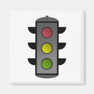 Aimant Feu de trafic Pop Art