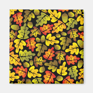 Aimant feuille de chêne d'automne