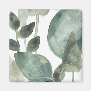 Aimant Feuille de l'eau - aquarelle