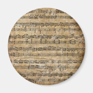 Aimant Feuille de musique vintage